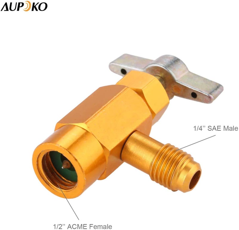 Aupoko R134A AC Refrigerant Recharge Hose, with 70 mm Gauge and 1/2" Female Freon Can Tap for R12 R22 Port, for Auto or Air Conditioner and Refrigerator Refrigerant System - Image 3